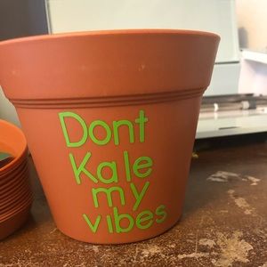6 inch plastic terracotta colored pot